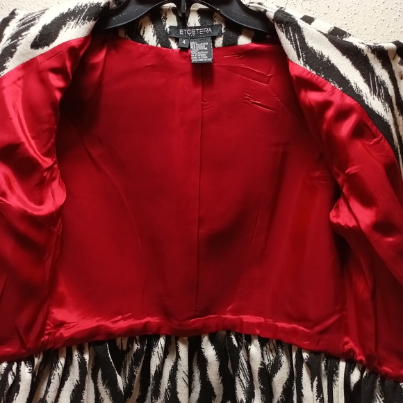 Etcetera Women's Animal Print Coat Size 4 NWOT - Picture 5 of 6